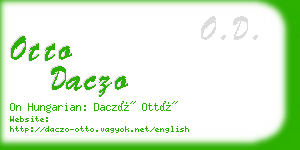 otto daczo business card